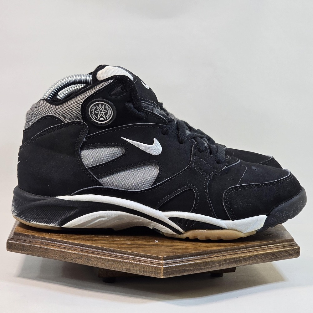 VINTAGE Nike Air Modify Force Shoes Womens Size 8.5 Black White Basketball 90s